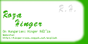 roza hinger business card